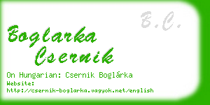 boglarka csernik business card