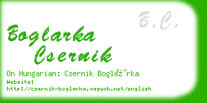 boglarka csernik business card